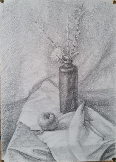 Nature morte avec une pomme